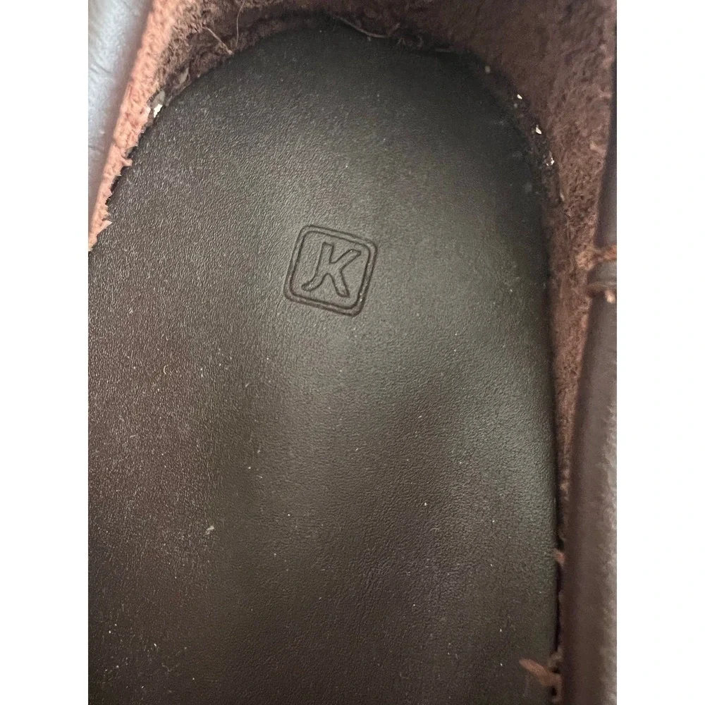 John Kart Two-Eye Boat Shoes Leather Men's 9M Preppy Casual Old Money Neutral